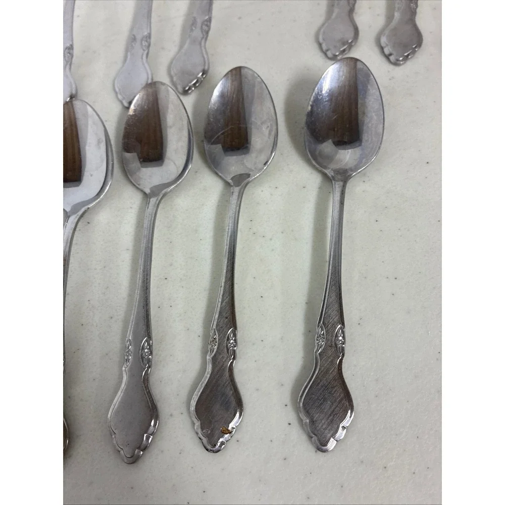 Northland Stainless Korea Flatware Set 21 Pieces Floral Scroll Silverware‎ Lot